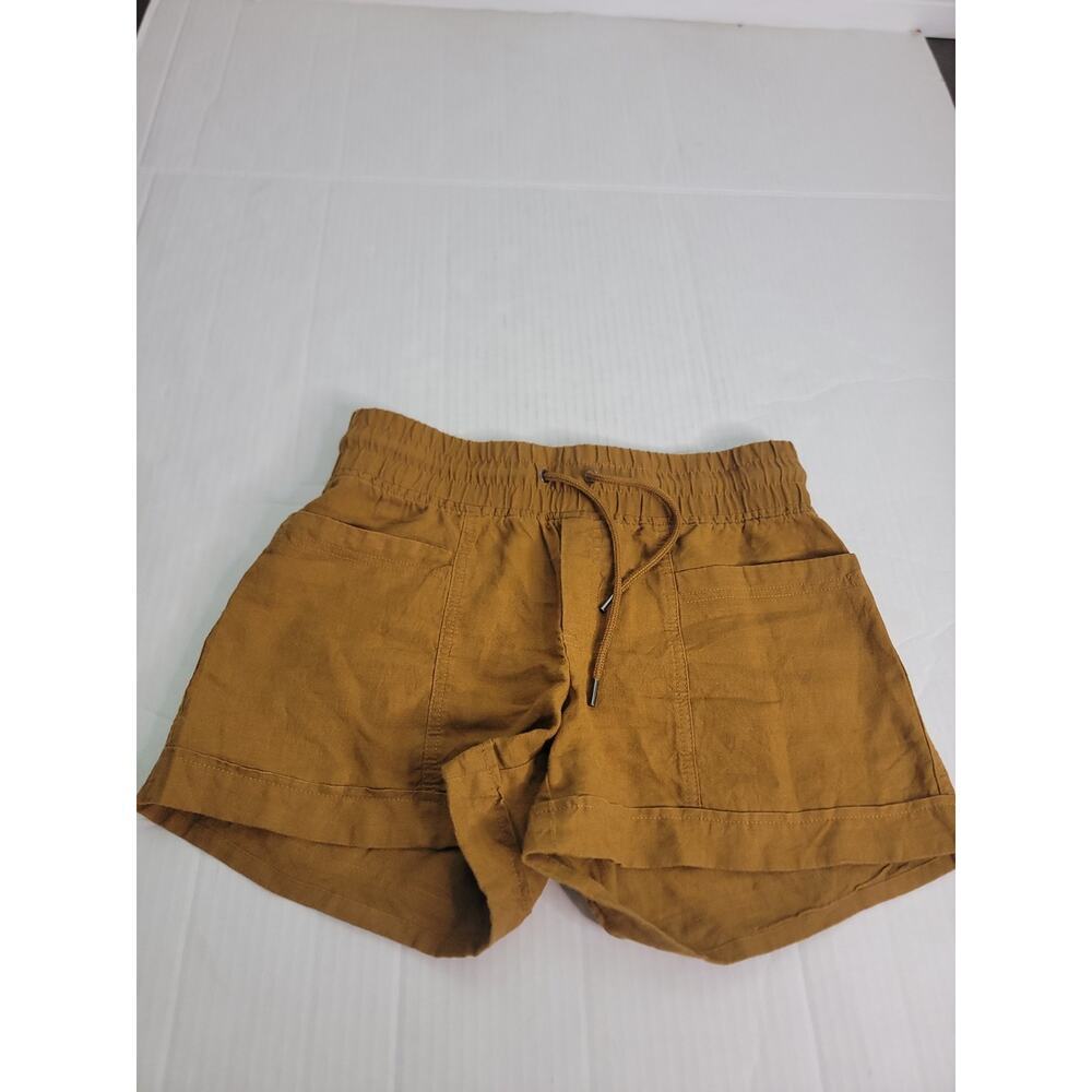 Athleta Shorts Womens Sz 2 Cabo Linen Coastal Lagenlook Beachy 447245